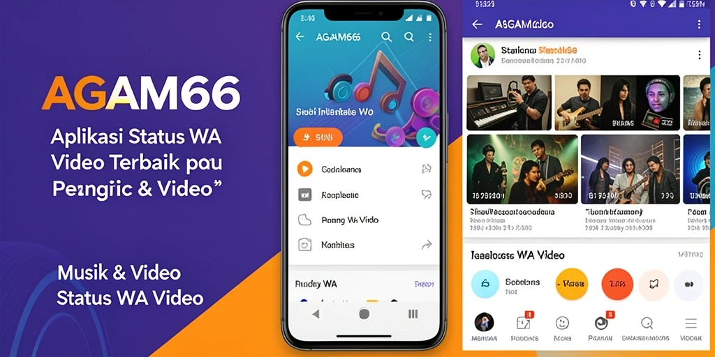 Tampilan antarmuka AGAM66 yang intuitif dan menarik untuk Status WA Video.