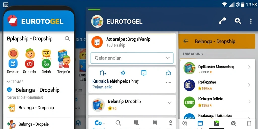 Tampilan antarmuka utama EUROTOGEL untuk transaksi Dropship.