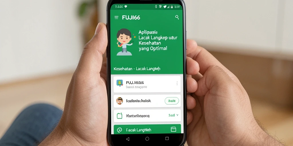 Antarmuka pengguna FUJI66 menampilkan statistik langkah yang jelas.