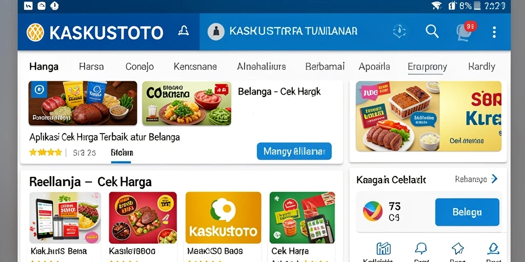 Antarmuka KASKUSTOTO menampilkan perbandingan harga dengan jelas.