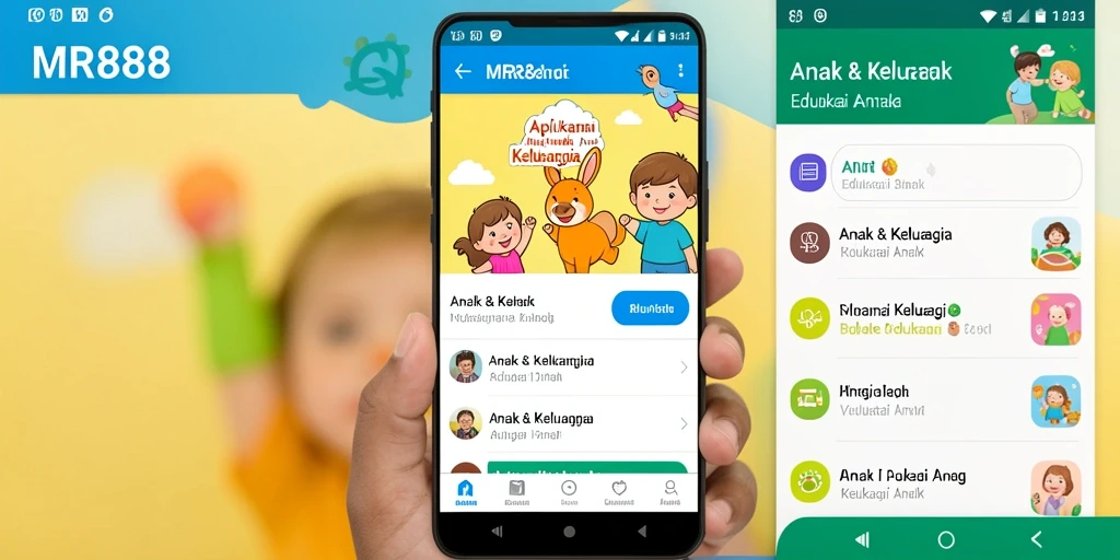 Tampilan antarmuka aplikas yang menarik untuk Edukasi Anak.