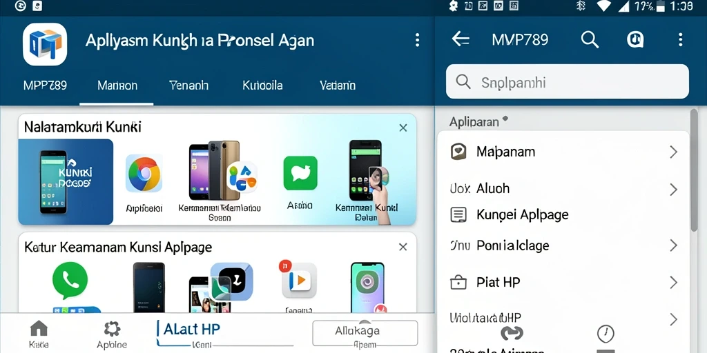 Tampilan antarmuka aplikasi Kunci Aplikasi MVP789 yang sederhana dan efisien.
