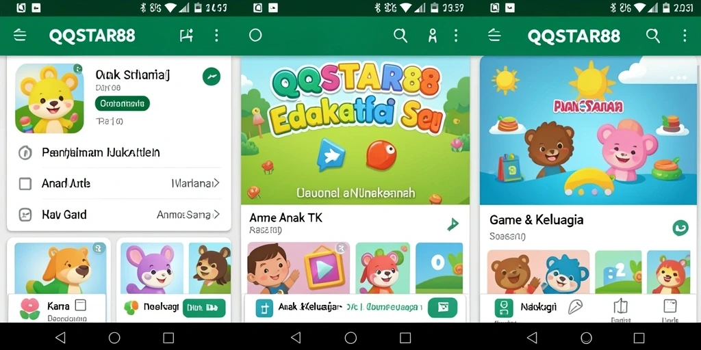 Tampilan antarmuka permainan edukatif QQSTAR88 yang ceria dan interaktif.