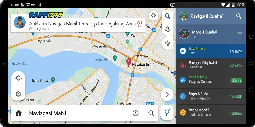 Antarmuka RAFFI777 yang intuitif dan mudah digunakan untuk navigasi mobil.