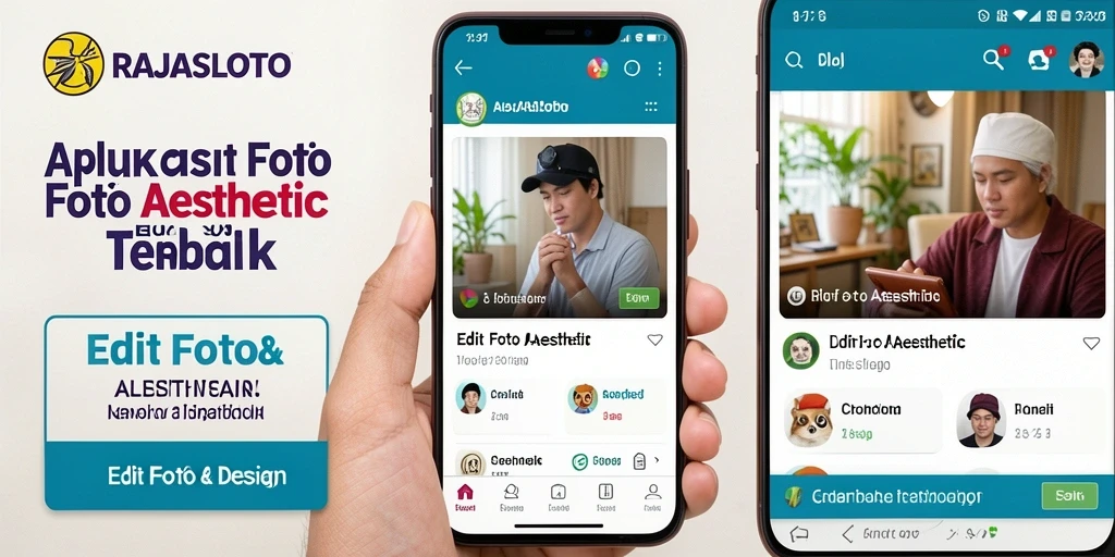 Antarmuka menarik RAJASLOTO untuk Edit Foto Aesthetic