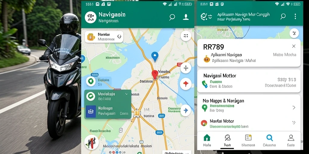 Tampilan antarmuka utama RR789 dengan petunjuk arah yang jelas.