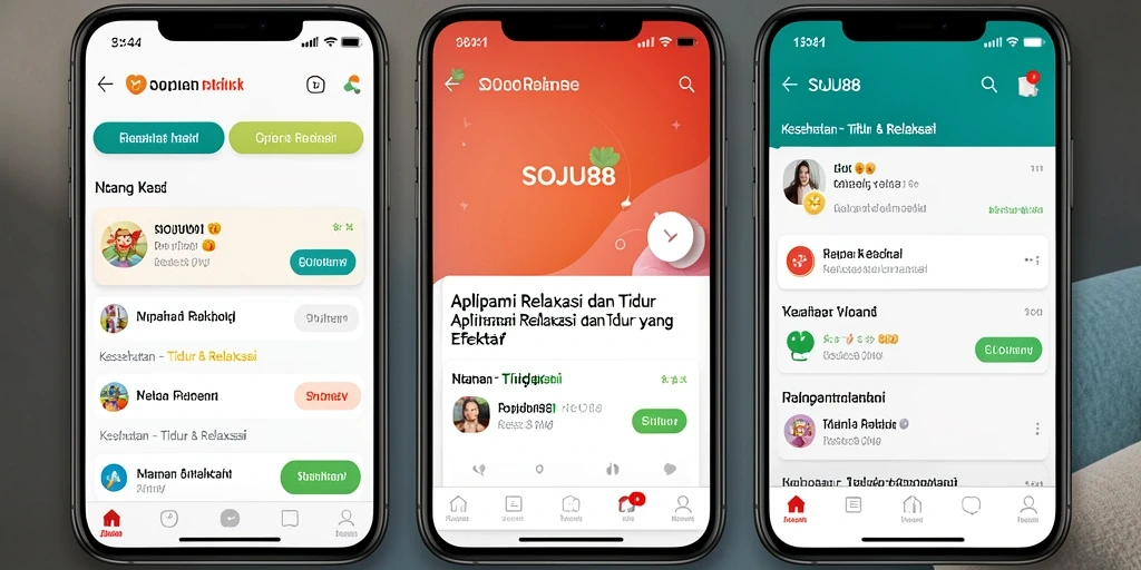 Antarmuka SOJU88 yang user-friendly dengan fitur relaksasi.